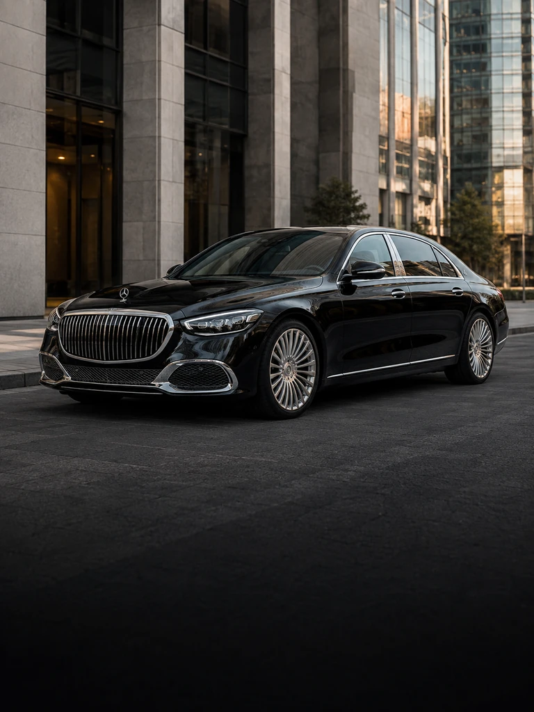 Чёрный Mercedes-Maybach S-Класс