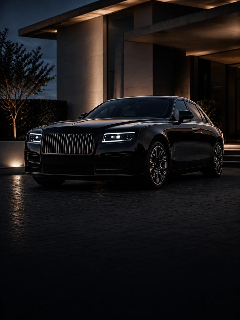 Чёрный Rolls-Royce Ghost
